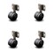 Service Caster 2" Black Soft Twin Wheel Caster with Side Mount Set Service Caster SCC-GR02S50-TPR-BLK-716-4-CB180-4 - alternate 2